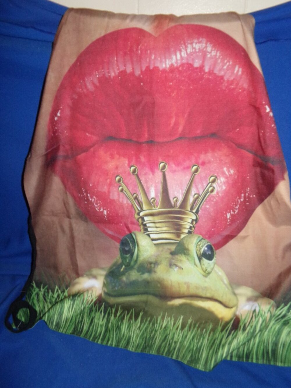 Vintage Men's Frog Prince Kiss Cloth Chef's Apron - Over the Neck W/Waist Ties